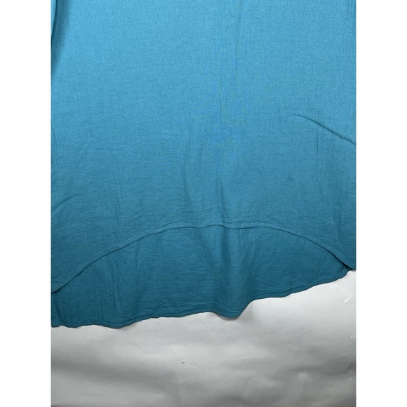 Soft Surroundings Modern Gauze Tunic Top Blouse Tropical Teal Size PS *read* - Picture 5 of 11